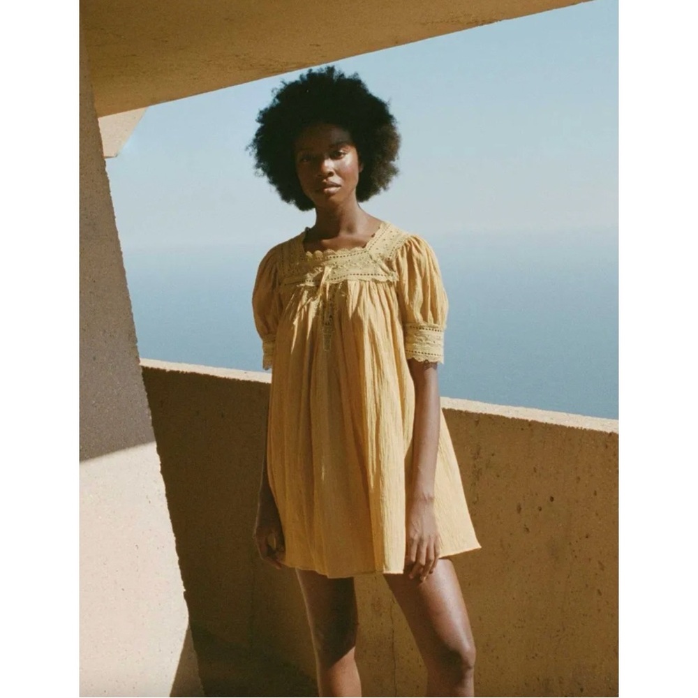 Doen Navan Mini Dress Golden Wheat